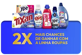2x mais chances de ganhar com a linha roupas